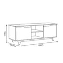Ver imagem 4 de Rack Bancada Flow Preto para Sala de Estar com Design Moderno e Espaço para Organização