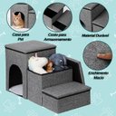 Ver imagem 6 de Escada 3 em 1 para Pets Gatos e Cachorros Escadinha Dobrável Portátil Multifuncional Ideal para Seu
