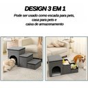 Ver imagem 5 de Escada 3 em 1 para Pets Gatos e Cachorros Escadinha Dobrável Portátil Multifuncional Ideal para Seu