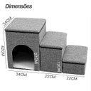 Ver imagem 2 de Escada 3 em 1 para Pets Gatos e Cachorros Escadinha Dobrável Portátil Multifuncional Ideal para Seu