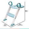 Assento Redutor Infantil Com Escada Para Vaso Sanitário 1+ Ano Até 40 kg Dobrável Buba - Azul - 4