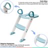 Assento Redutor Infantil Com Escada Para Vaso Sanitário 1+ Ano Até 40 kg Dobrável Buba - Azul - 2