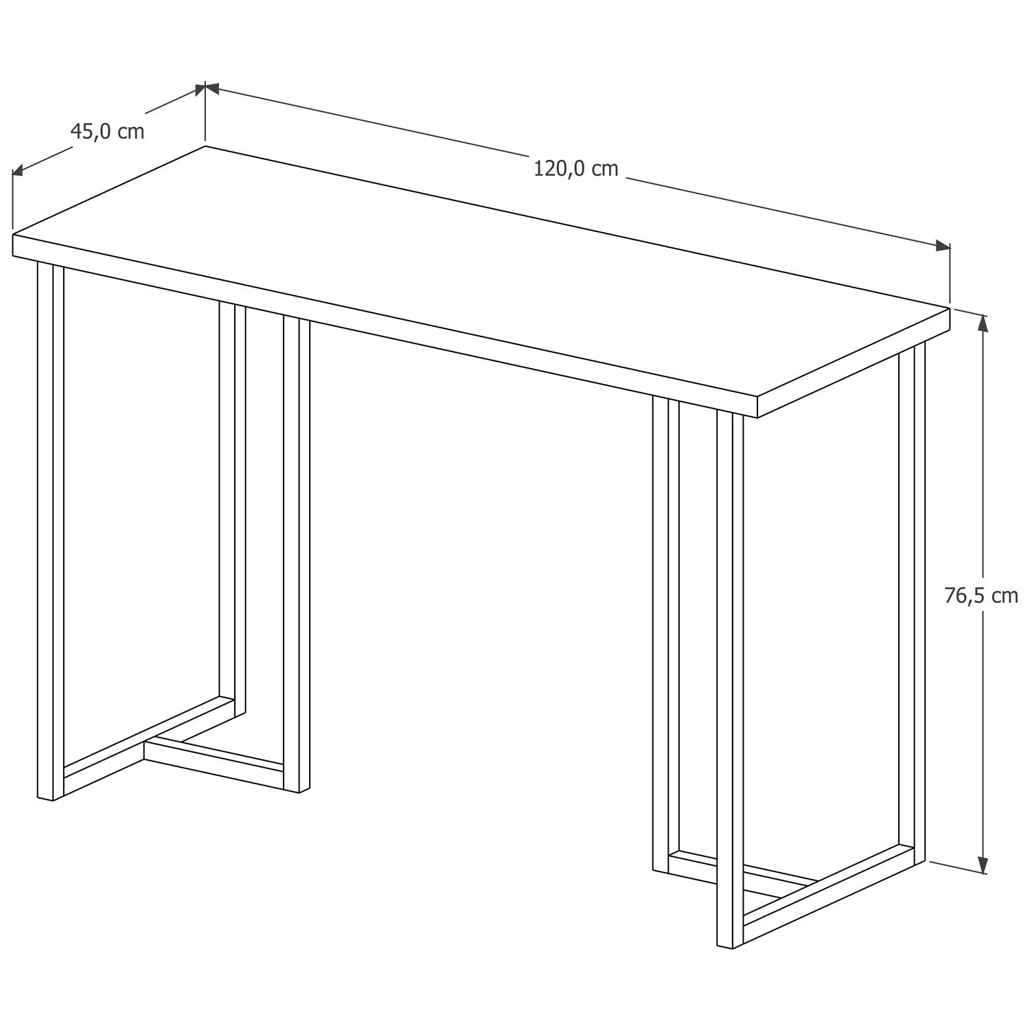 Mesa Escritorio para Home Office com Prateleira Multiuso Tamanho 1,20m:off White / Cobre - 5