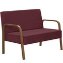 Ver imagem 1 de Poltrona 2 Lugares Jade Braço Madeira Dsalla Suede