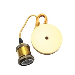 Lustre Pendente Luminaria Vintage Metal Dourado - 4