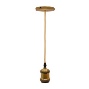 Lustre Pendente Luminaria Vintage Metal Dourado