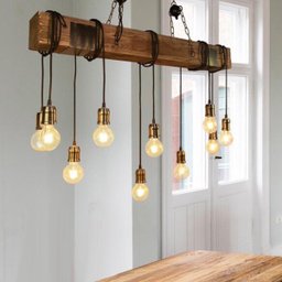 Lustre Pendente Luminaria Vintage Metal Dourado - 2