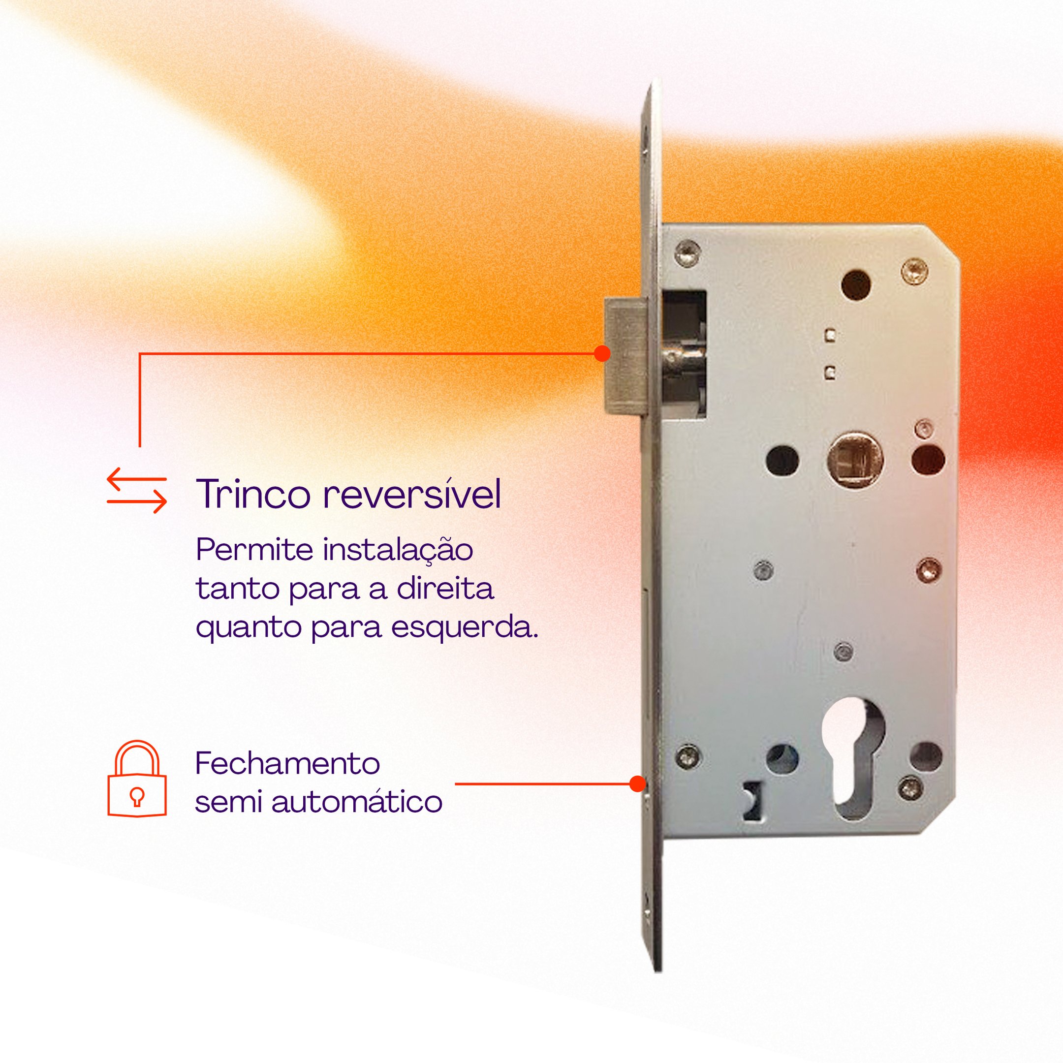  Fechadura Digital Eletrônica Inteligente Bluetooth de Embutir Geonav  - 5