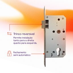  Fechadura Digital Eletrônica Inteligente Bluetooth de Embutir Geonav  - 5
