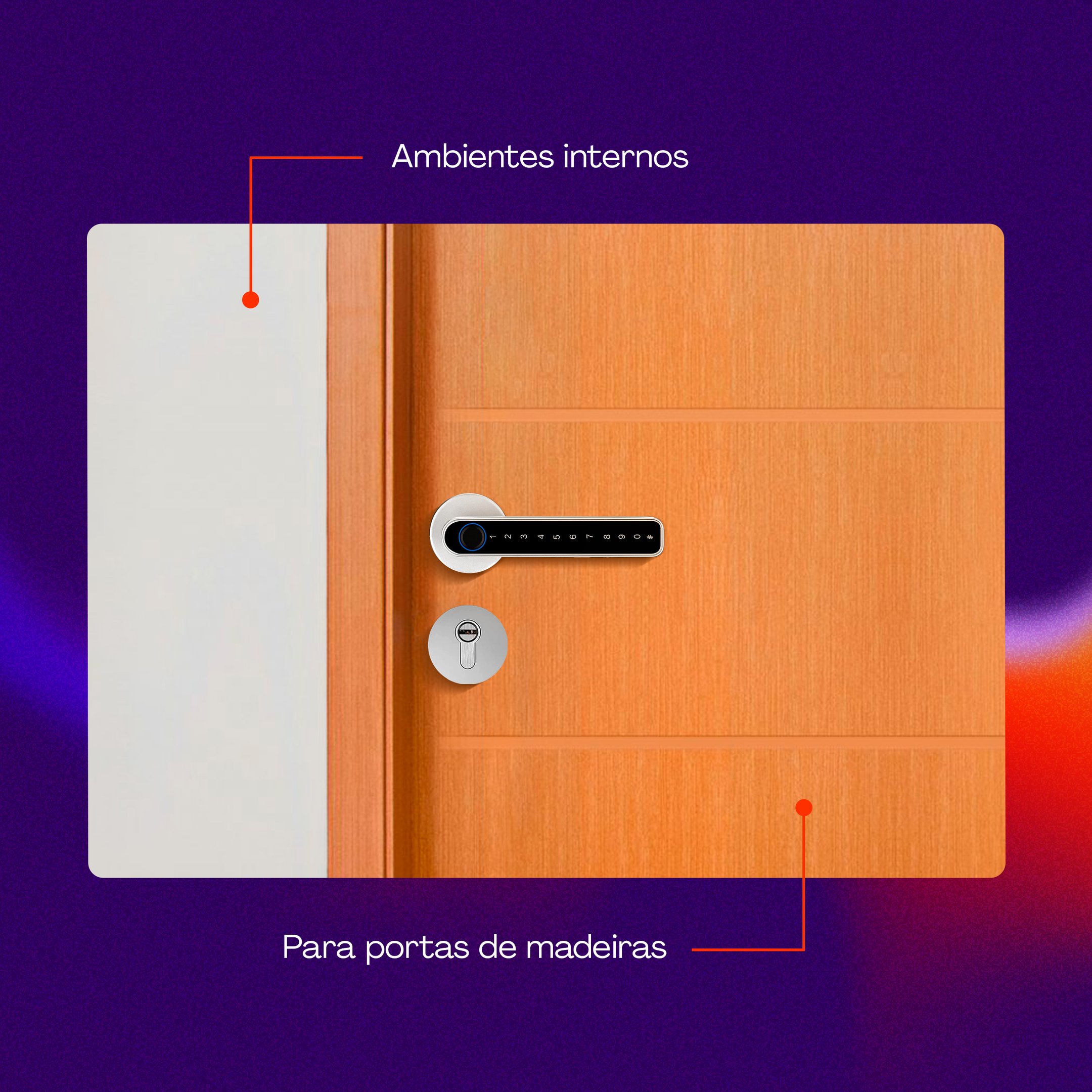  Fechadura Digital Eletrônica Inteligente Bluetooth de Embutir Geonav  - 3