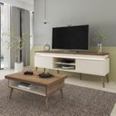 Ver imagem 1 de Sala de Estar Completa Rack e Mesa de Centro Lumina Lucca Branco
