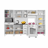 Cozinha Completa 5 Peças Iara 13 Portas e 5 Gavetas:Branco/Preto - 2