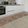 Kit Tapete de Cozinha 2 Peças Mandala Multicolor - 1