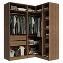 Ver imagem 5 de Guarda-Roupa Modulado de Canto 310 cm 5 Portas com Espelhos 2 Gavetas Rustic/Crema Neo Madesa 03