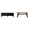 Ver imagem 2 de Sala de Estar Completo Rack com Mesa de Centro Lotus Diva Preto