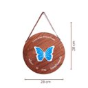 Ver imagem 5 de Quadro Decorativo Madeira Pinus Vários Modelos 28x28 Parede Cor:borboleta Rustico