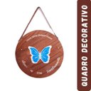 Ver imagem 2 de Quadro Decorativo Madeira Pinus Vários Modelos 28x28 Parede Cor:borboleta Rustico