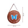 Quadro Decorativo Madeira Pinus Vários Modelos 28x28 Parede Cor:Borboleta Rustico - 5