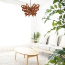 Ver imagem 2 de Luminária Teto tipo Pendente BORBOLETA MDF - Completa - Cor: Marrom