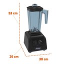 Ver imagem 2 de Liquidificador Blender Alta Rotação 2,8l 25000 Rpm 1200w Bla2,8 220v - Metvisa