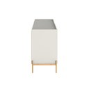 Ver imagem 5 de Buffet 3 Portas 3 Gavetas Jasper 185cm Off-White Fosco com Dourado