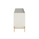 Ver imagem 5 de Buffet 3 Portas 3 Gavetas Jasper 185cm Off-white Fosco com Dourado