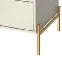 Ver imagem 7 de Buffet 3 Portas 3 Gavetas Jasper 185cm Off-White Fosco com Dourado