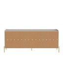 Ver mais imagens de Buffet 3 Portas 3 Gavetas Jasper 185cm Off-white Fosco com Dourado