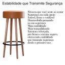 Ver imagem 5 de Banqueta Alta Madeira Cozinha/balcão Floyd-kit 3 Unidades - Amarula - 70