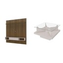 Ver imagem 2 de Sala de Estar Completa Rack Ripado com Mesa de Centro Atenas Vision Marrom
