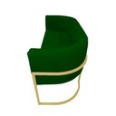 Ver imagem 3 de Namoradeira Poltrona Decorativa Luana Suede Verde com Base Dourada - Fm