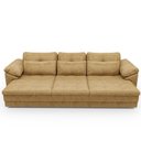 Ver imagem 3 de Sofá Retrátil para Sala de Estar 4 Lugares 297cm Riza S03 Couro Soft Bege - Lyam Decor