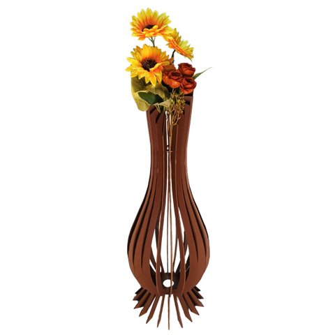 Vaso de Chão Decorativo Grande Ana Maria Mdf:marrom/90x28cm