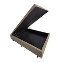 Ver mais imagens de Base de Cama Box Bege com Baú Casal em Linhão Pistão a Gás 1,38x1,88