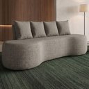 Ver imagem 2 de Sofa 3 Lugares Organico 210 Cm Ibiza Linho Prata Vazzano
