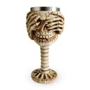 Ver imagem 1 de Cálice Taça Decorativa Caveira Não Olhe Vinho Chopp Cerveja 180ml Metal e Resina Colecionável