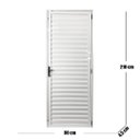 Ver imagem 4 de Porta Palheta de Alumínio 210 X 80cm Linha 25 Esquadrias Bergamo Abertura Esquerda