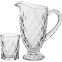 Ver imagem 1 de Full Diamond Jg Jarra/copos 23x20x12cm 1l/275ml Cristal Eco Transp 7pç