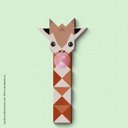 Ver imagem 1 de Girafa mascando chiclete - Quadro ou placa decorativa com 14 peças É DeCoração Quadros e placas deco