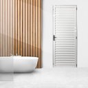 Ver imagem 2 de Porta Palheta de Alumínio 210 X 90cm Linha 25 Lado Direito Esquadrias Bergamo