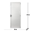 Ver imagem 4 de Porta Palheta de Alumínio 210 X 90cm Linha 25 Esquadrias Bergamo Abertura Esquerda