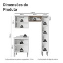 Ver imagem 3 de Armário de Cozinha Compacta 156 Cm Branco Emilly Madesa 02