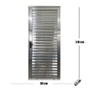 Ver imagem 4 de Porta Palheta de Alumínio 210 X 80cm Linha 25 Esquadrias Bergamo Abertura Esquerda