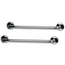 Ver imagem 1 de Alça Apoio 30cm Aço Inox Kit 2 Uni Barra Suporte Anti Queda Idoso Gestante Cadeirante Pcd Crianç