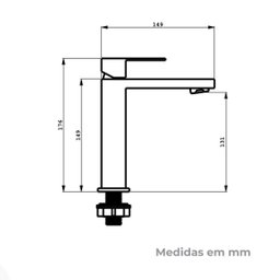 Torneira Balcão Quadra Black 120427 Preto Vitta - 3