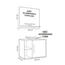Ver imagem 3 de Gabinete para Banheiro Elite sem Cuba 60cm MDP 1 Porta Carvalho/Branco Arte Cas