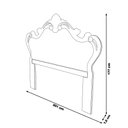 Ver imagem 2 de Cabeceira Decorativa Módena Queen Size Bege/Dourada - Gran Belo