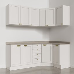 Cozinha Modulada 6 Peças com Tampo 3 Aéreos 6 Portas e 3 Balcões Arizona Cabecasa Madeiramadeira - 9