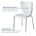 Ver imagem 7 de Cadeira Empilhável Base Aço Tubular Mono Branco