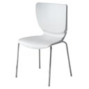 Ver imagem 3 de Cadeira Empilhável Base Aço Tubular Mono Branco